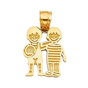 14K Yellow Gold BoyS with Ball Pendant